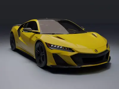Acura NSX Type S Low-poly 3D model