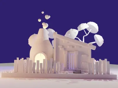 House 3D model paper Free 3D model