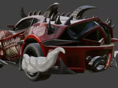Halloween Demon Beast Car 3D print model