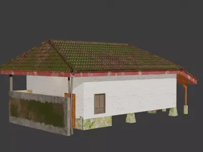 Indonesia Sundanesse Village House  Low-poly 3D model