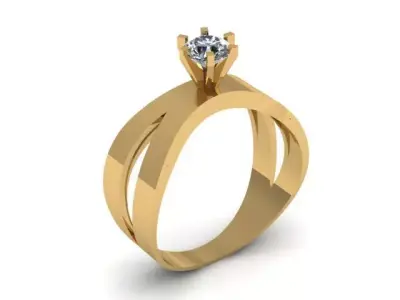 Luxury Engagement ring 3d Printable Model 3D print model