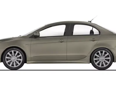 Mitsubishi Lancer X 2008 3D model