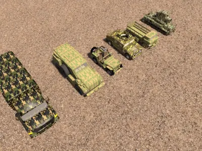 Military vehicle 3D model - Textured and UV Mapped