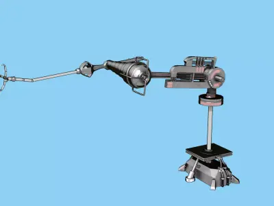Robotic Arm with Claw Rigged 3D Model 3D print model