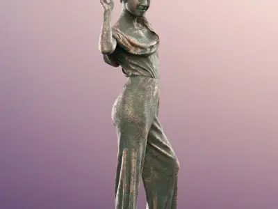 Bella 11645-02 - Dancing Woman Statue Low-poly 3D model