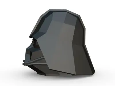darth vader low poly 3D print model