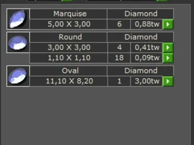 Oval cut  engagement ring 3D print model