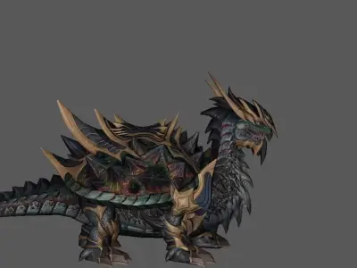 Fantasy Horse For MMORPG Low-poly 3D model