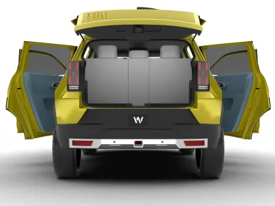 Fiat Grande Panda 2025 HQ 3d model 3D model