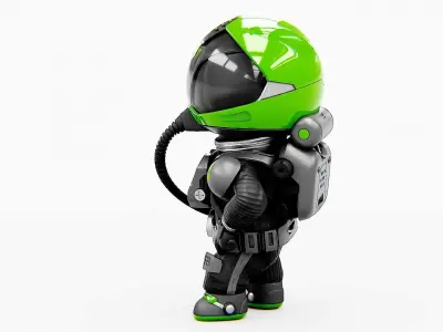 TOON ASTRONAUT S-680 Rigged for Unreal Engine - Unity - MIXAMO 3D model