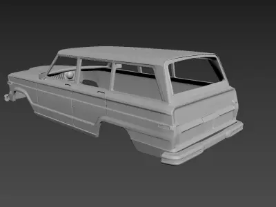 Jeep Grand Wagoneer 1973 Body For Print 3D print model
