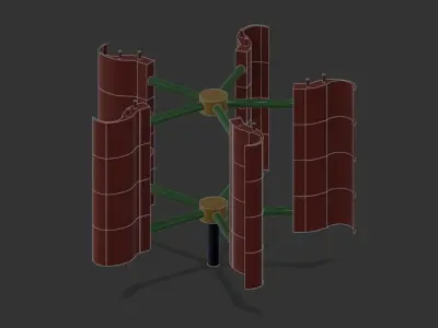 Modular wind generator 3D print model