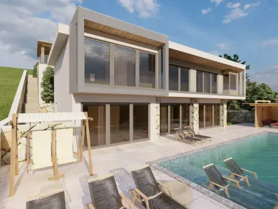 Luxury villa-sketchup-lumion 3D model