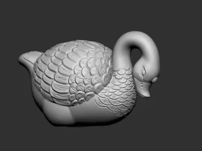 swan cute 3D print model