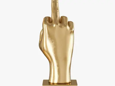 Figurine fuck gold hand 3D model