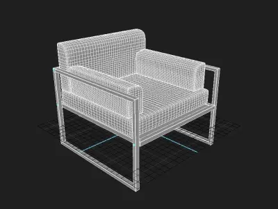 Leather Chair - PBR Low-poly 3D model