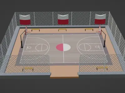 Basketball Stadium - Poland Low-poly 3D model