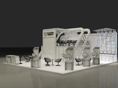 Booth Exhibition Stand a305 3D model
