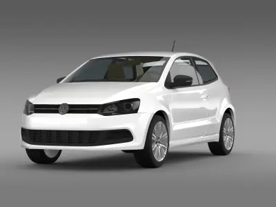 Volkswagen Polo BlueGT 3d 2009-2013 3D model