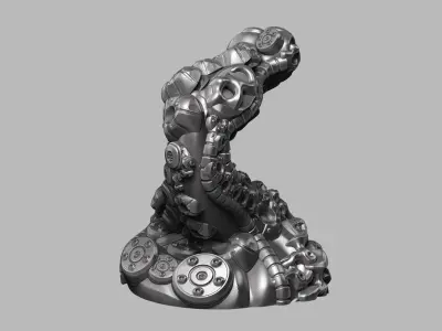 modern abstract robotic sculpture a180 3D print model