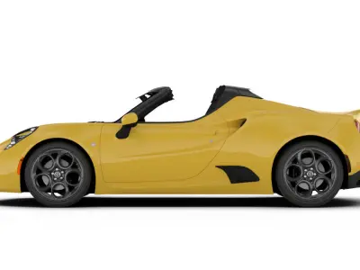 Alfa Romeo 4C Spider roadster Low-poly 3D model