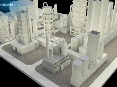 Simple Industry 3D model