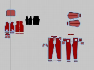 sweater clothes model in Marvelous designer Low-poly 3D model