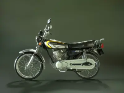 Honda CG 125 motorcycle  Low-poly 3D model