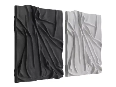 Wall Art Panel 01 Drapery 3D model