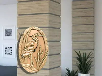 EGRET BIRD PENDANT FOR DECORATION M02 3D print model