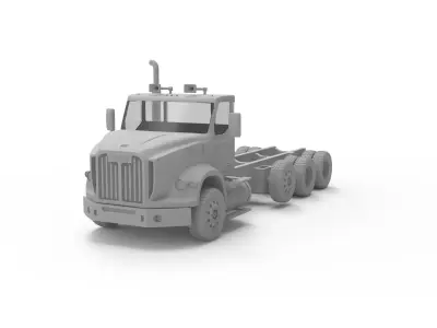Autocar DC-64 Tractor Truck 4 axle 2019 3D print model