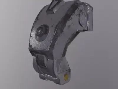 Arc Window Part Low-poly 3D model