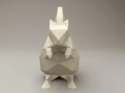 Modern Sculpture of Squirrel 3D print model