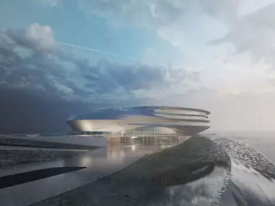 Stadium and sports complex 3D model