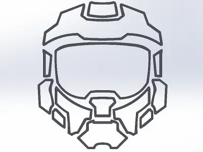 Masterchief wall decoration Free 3D print model