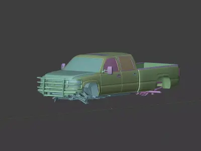 2002 GMC Sierra 2500 HD Crew Cab 3D model