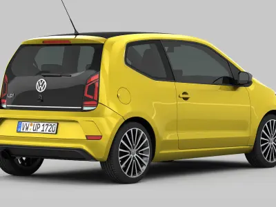 Volkswagen Up 2017 detailed interior 3D model