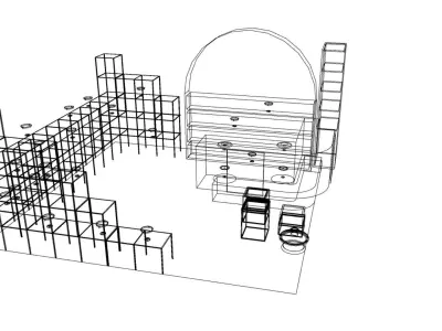 Exhibition Booth for Plants and Pots 3D model