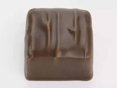 Chocolate Candy V5 - Chocolate Cube with Decorative Relief 3D model