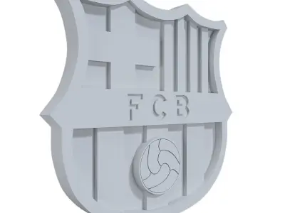 Logo FC Barselona 3D print model