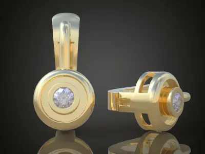 Earring 3D model 3D printable model 0113-35 3D print model