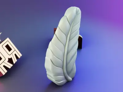 Art Feather Candle 3D print model