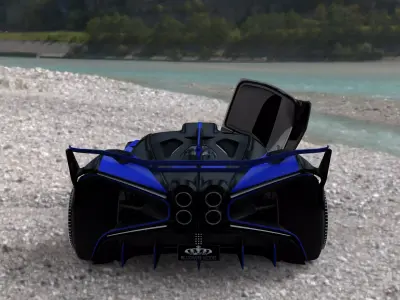 bugatti 3D model by PIXELCRAZE