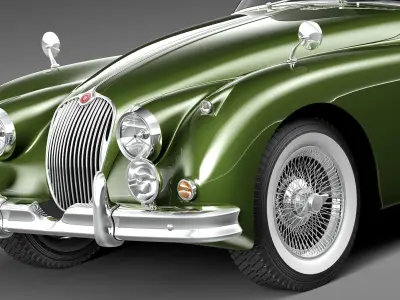 Jaguar XK150 roadster 1957 - 1961 3D Model 3D model
