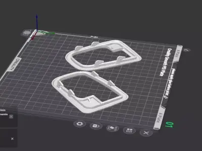 BMW 3 Series E36 Convertible Sedan Coupe door handle frames 3D print model