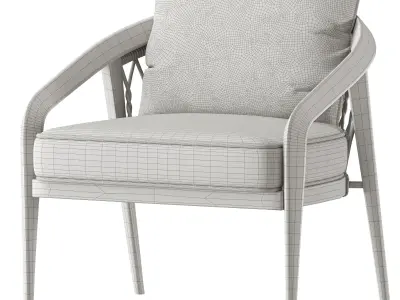 sette garden rako armchair 3D model