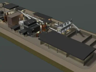 Industrial building 23ZZ33 3D model