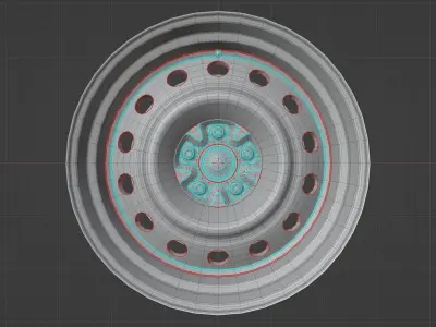 Steelie Wheels - Game Ready Low-poly 3D model