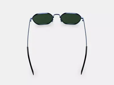 Keiko Sunglasses in Brushed Ink 3D model