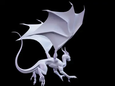 Low Poly Dragon Low-poly 3D model